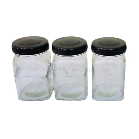 Glass Jar for Watch Cleaning Machine Pack of 3 Piece